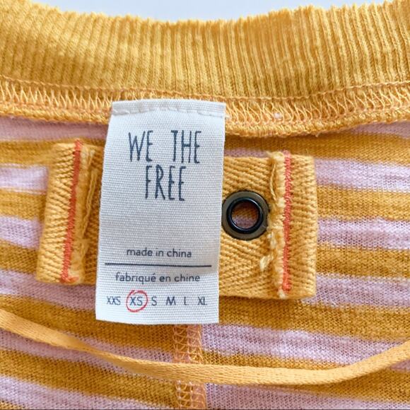 Free People Striped Take Me Tee XS - Picture 6 of 7